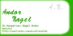 andor nagel business card